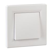 Łącznik krzyżowy z ramką 10AX250V IP44 zaciski bezgwintowe biały, Asfora | EPH0500221 Schneider Electric