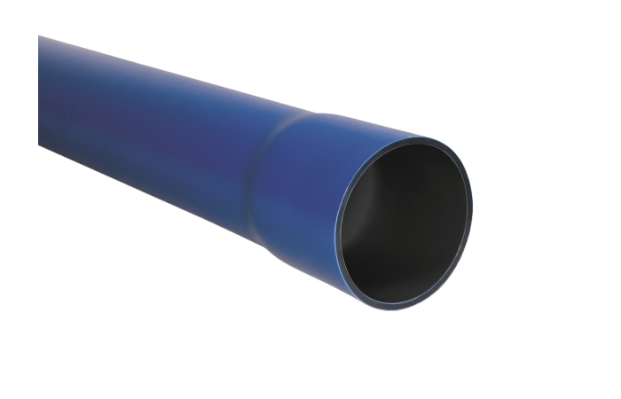 Rura osłonowa sztywna z kielichiem ROS-M 50/3,5 750N,RHDPE, gładka, niebieska (6m/220szt) SRS | 10671 TT Plast