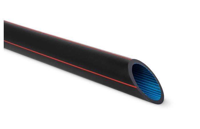 Rura osłonowa do kabli optotelekomunikacyjnych TELKOM 40/3,7 1250N,HDPE, pasek czerwony (250m) | 10732 TT Plast