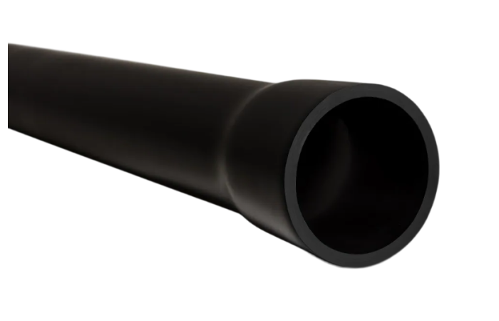 Rura przyłączeniowa sztywna UV z kielichem RPS-UV-M 32/3 750N, RHDPE, gładka, czarna (3m/345szt) BE | 10679 TT Plast