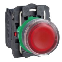Przycisk płaski czerwony LED 110-120V Harmony XB5 | XB5AW34G5 Schneider Electric