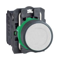 Przycisk płaski biały plastikowy Harmony XB5 | XB5AA11 Schneider Electric