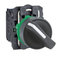 Przełącznik, krótka rączka, 2 stabilne pozycje, czarny,styk 1 no, zaciski śruboweFi-22mm Harmony XB5 | XB5AD23 Schneider Electric