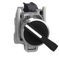 Przełącznik 2-pozycyjny pokrętło Fi 22mm czarny 2Z bez samopowrotu Harmony XB4 | XB4BJ33 Schneider Electric