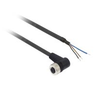 Złacze żeńskie kątowe M12 3 pinowe przewód PUR 10m | XZCP2540L10 Telemecanique Sensors