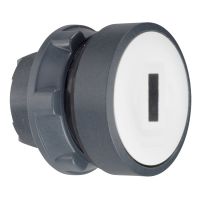 Główka przycisku płaskiego plastikowego, biała z oznaczeniem Harmony XB5 | ZB5AA131 Schneider Electric
