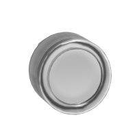 Główka przycisku płaskiego z samopowrotem LED okapturzona biała metalowa Harmony XB4 | ZB4BW513 Schneider Electric