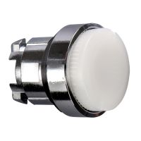 Napęd przycisku wystającego biały samopowrotny BA9s metalowy zwykle soczewki Harmony XB4 | ZB4BW11 Schneider Electric