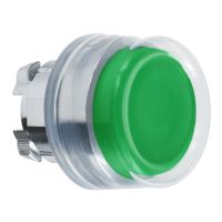 Główka przycisku okapturzonego wystającego z samopowrotem zielona metalowa Harmony XB4 | ZB4BP3 Schneider Electric