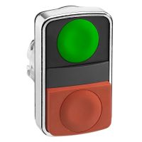 Napęd przycisku dwuklawiszowego płaski/wystający zielony/czerwony metalowy Harmony XB4 | ZB4BL7340 Schneider Electric