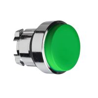 Główka przycisku wystającego z samopowrotem zielona metalowa Harmony XB4 | ZB4BL3 Schneider Electric