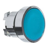 Napęd przycisku płaski niebieski push-push metalowy bez oznaczenia Harmony XB4 | ZB4BH06 Schneider Electric