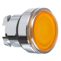Główka przycisku płaskiego z mechanizmem push-push pomarańczowa LED metalowa Harmony XB4 | ZB4BH053 Schneider Electric