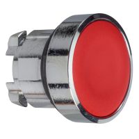 Główka przycisku płaskiego z mechanizmem push-push czerwona metalowa Harmony XB4 | ZB4BH04 Schneider Electric