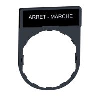 Ramka 30x40mm do mocowania etykiet o wymiarach 8x27mm "arret-marche" Harmony XB4 | ZBY2166 Schneider Electric