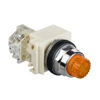 Przycisk kryty Fi-30mm 120V, 10C podświetlany z samopowrotem pomarańczowy | 9001K2L38LYAH13 Schneider Electric