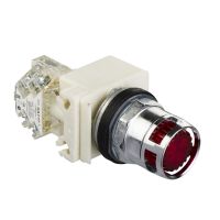 Przycisk podświetlany czerwony LED, 24-48V AC/DC, 10A, BA9s, 1C/O, Fi-30 | 9001K3L35RH13 Schneider Electric