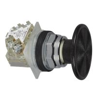 Przycisk grzybkowy Fi-35mm czarny wkręcany napęd 2-pozycyjny metalowy 1NO+1NC | 9001KR25BH13 Schneider Electric
