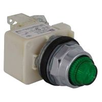 Przycisk do testu Fi-30mm zielony 24 V AC/DC metalowy ośmiokątny | 9001KT35LGG31 Schneider Electric