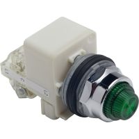 Przycisk do testu Fi-30mm zielony samopowrotny LED 120V 1NO metalowy ośmiokątny | 9001KT38LGG31 Schneider Electric