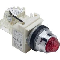 Przycisk do testu Fi-30mm czerwony samopowrotny LED 120V 1NO metalowy ośmiokątny | 9001KT38LRR31 Schneider Electric