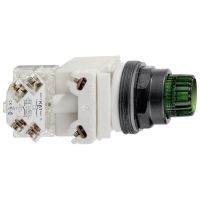 Przycisk zielony samopowrotny LED 120V AC/DC 1 C/O plastikowy ośmiokątny | 9001SK2L38LGG Schneider Electric