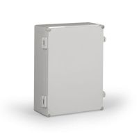 Obudowa kompletna, 300x400x132, z zawiasami i zatrzaskami, pokrywa szara, WPCP304013G