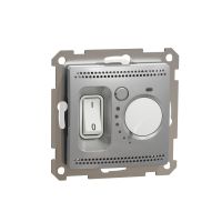 Regulator temperatury 2-biegunowy (16A), srebrne aluminium, Sedna Design & Elements | SDD113506 Schneider Electric