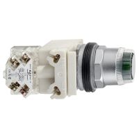 Przycisk kryty czerwony samopowrotny metalowy LED, 24V, 1C/O, Fi-30mm, BA9s Harmony 9001K | 9001K1L35LGGH13 Schneider Electric