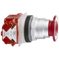 Przycisk grzybkowy Fi 40 czerwony 2 pozycyjny wkręcany napęd metalowy 1NC Harmony 9001K | 9001KR9RH6 Schneider Electric