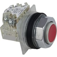 Przycisk wystający, czerwony, 2 pozycyjny, metalowy, 1NO+1NC, z blokiem styków Harmony 9001K | 9001KR3RH13 Schneider Electric