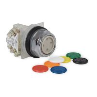 Przycisk kryty Fi-30mm 7 kolorów samopowrotny 2 pozycyjny 1 NO metalowy ośmiokątny Harmony 9001K | 9001KR1UH5 Schneider Electric