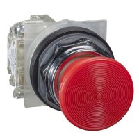 Przycisk grzybkowy Fi 35 czerwony wkręcany napęd 2 pozycyjny metalowy 1NO+1NC Harmony 9001K | 9001KR24RH13 Schneider Electric