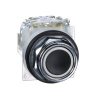 Przycisk kryty czarny samopowrotny metalowy ośmiokątny 1C/O, Fi-30mm Harmony 9001K | 9001KR1BH13 Schneider Electric