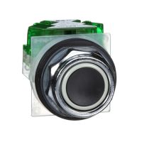 Przycisk kryty czarny samopowrotny metalowy ośmiokątny 1N/O, Fi-30mm Harmony 9001K | 9001KR1BH5 Schneider Electric