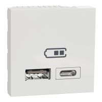 Gniazdo USB A+C 18W, białe, Nowa Unica | NU301818 Schneider Electric