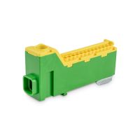 Blok bezgwintowy TLC14ZZ 1,5-2,5/25 na szyne TH 1000VAC/1500VDC 63A, 6kV żółto/zielony | 49.1403 Elektro-Plast Opatówek
