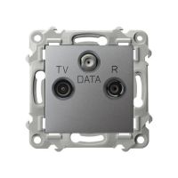 Gniazdo RTV-DATA szary mat SZAFIR | GPA-ZD/m/70 Ospel