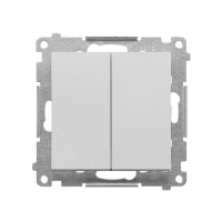 Przycisk podwójny zwierny bez piktogramu (moduł) 10 AX, 250 V~, szybkozłącza, Aluminium mat Simon 55 | TP2.01/143 Kontakt Simon