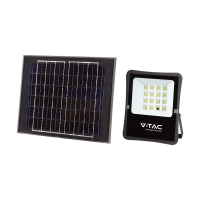 Naświetlacz LED solarny V-TAC 12W pilot auto timer IP65 VT-55100 6400K 1200lm | 3800157698207 LED EUROPE