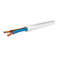 Przewód mieszkaniowy H03VV-F (OMY) 2x1,0 300/300V biały KRĄŻEK | 5901854409702 Elpar