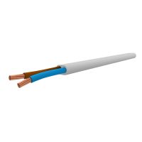 Przewód mieszkaniowy H03VVH2-F (OMYP) 2x1,0 300/300V biały KRĄŻEK | 160068000C0100 Nkt