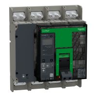 Wyłącznik, ComPacT NS800H, 70kA przy 415VAC, 4P, stacjonarny, sterowanie ręczne, MicroLogic 2.0A, 80 | C080H42AFM Schneider Electric
