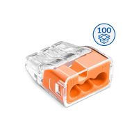 IDEALNA Szybkozłączka wtykowa do drutów i wielodrutów 0,75…4 mm², 3-torowa | 88000008S Simet