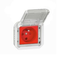 Gniazdo 2P+Z 16A 250V z blokadą zaciski śrubowe mechanizm, szare, NOWE PLEXO | 069553L Legrand