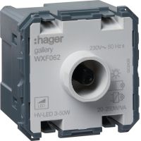 Ściemniacz obrotowy obc. R/L/C 250W, LED 50W (mechanizm) 2M, Lumina / Gallery | WXF062 Hager