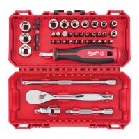 Grzechotka, nasadki 1/4“ i bity 38szt | 4932498381 Milwaukee