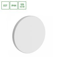 Oprawa na elewację PIATTA 9W 700lm CCT 3000/4000/6000K 230V IP44 120x47MM biała okrągła | SLI003039CCT_PW Wojnarowscy