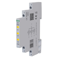 Lampka kontrolna zasilania 1/3S 3xLED żółta | LK-703Y F&F