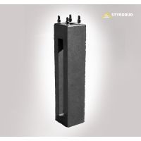 Fundament D16/120 tZn (1200/260) abizolowany z elementami śrubowymi 4xM20 + kapturki | 006658 Styrobud